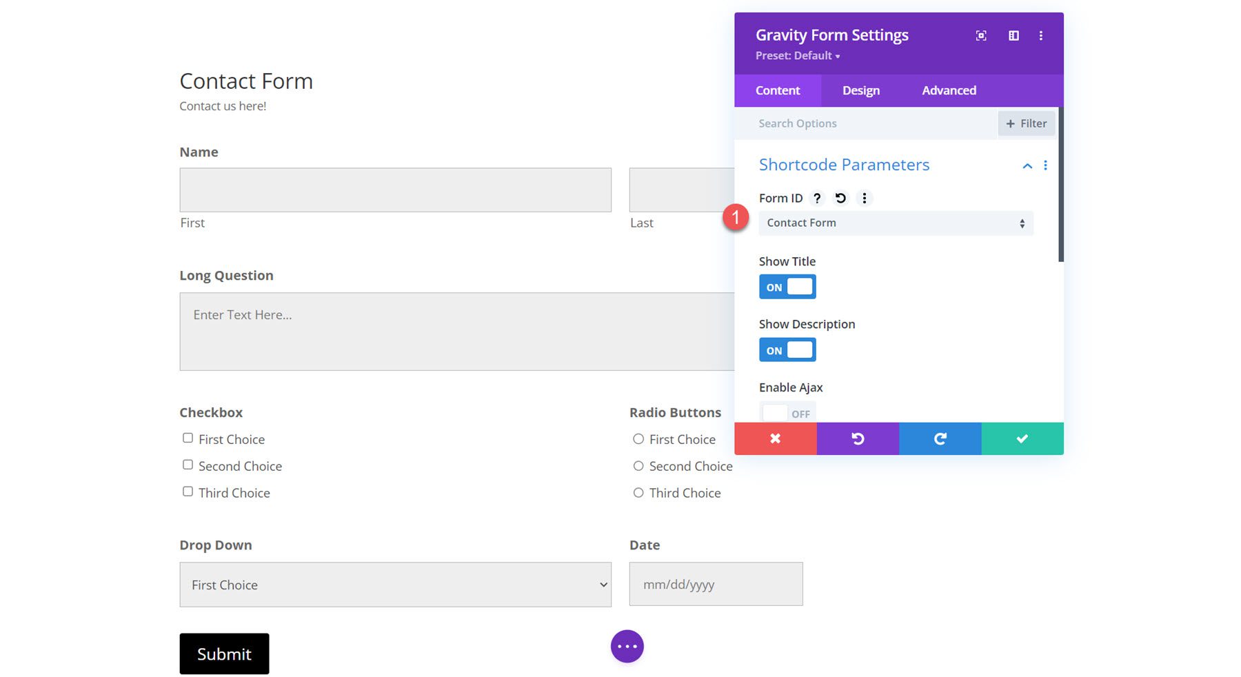 Divi Plugin Highlight Divi Gravity Forms Form ID