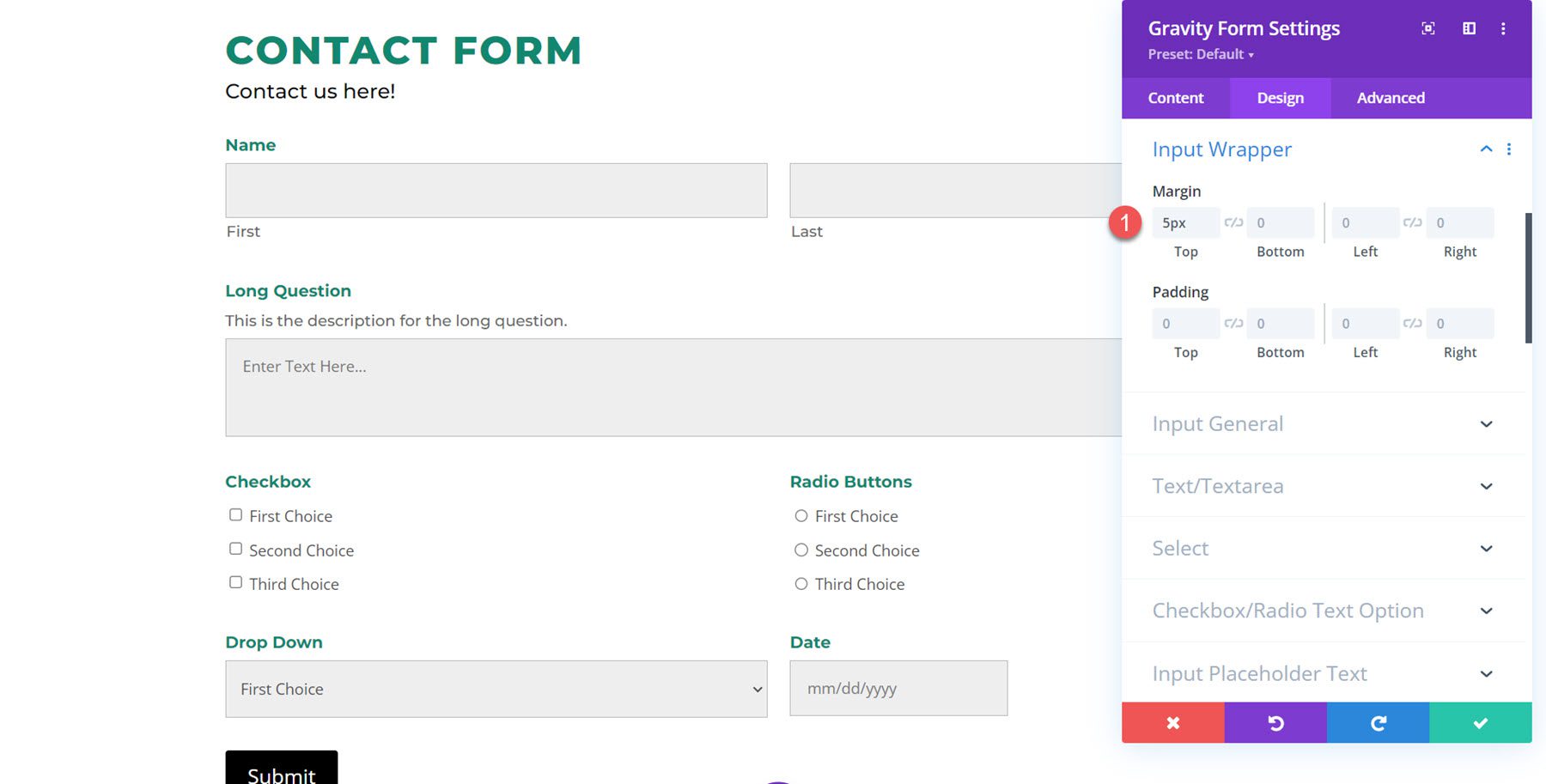 Divi Plugin Highlight Divi Gravity Forms Input