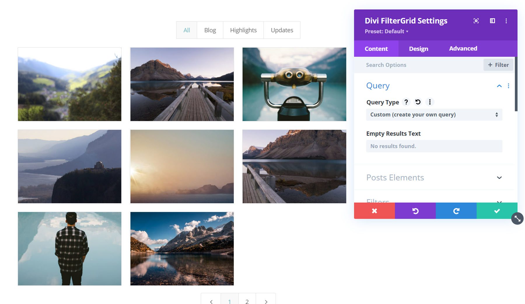Divi Plugin Highlight Divi FilterGrid Custom Query