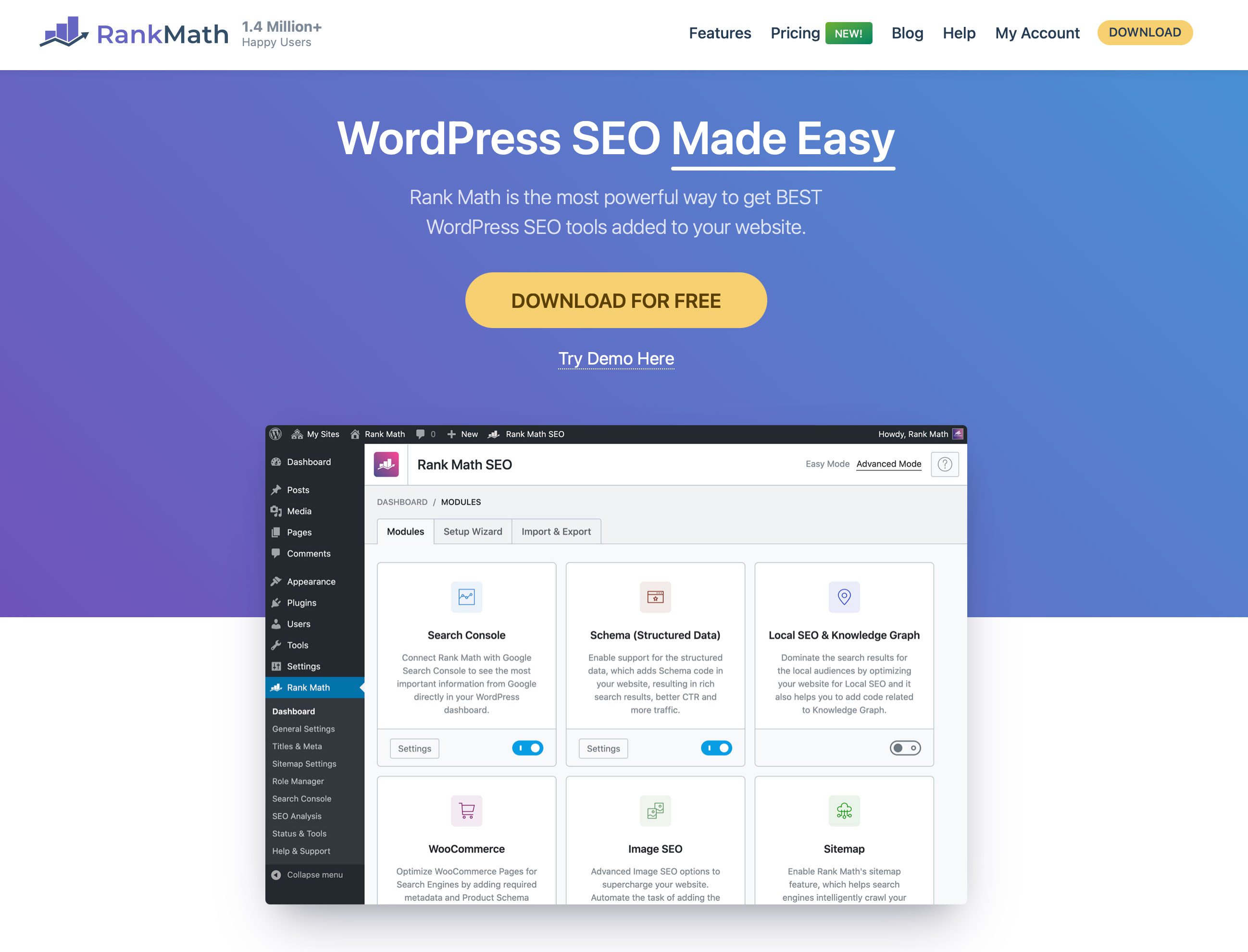 RankMath SEO plugin for WordPress