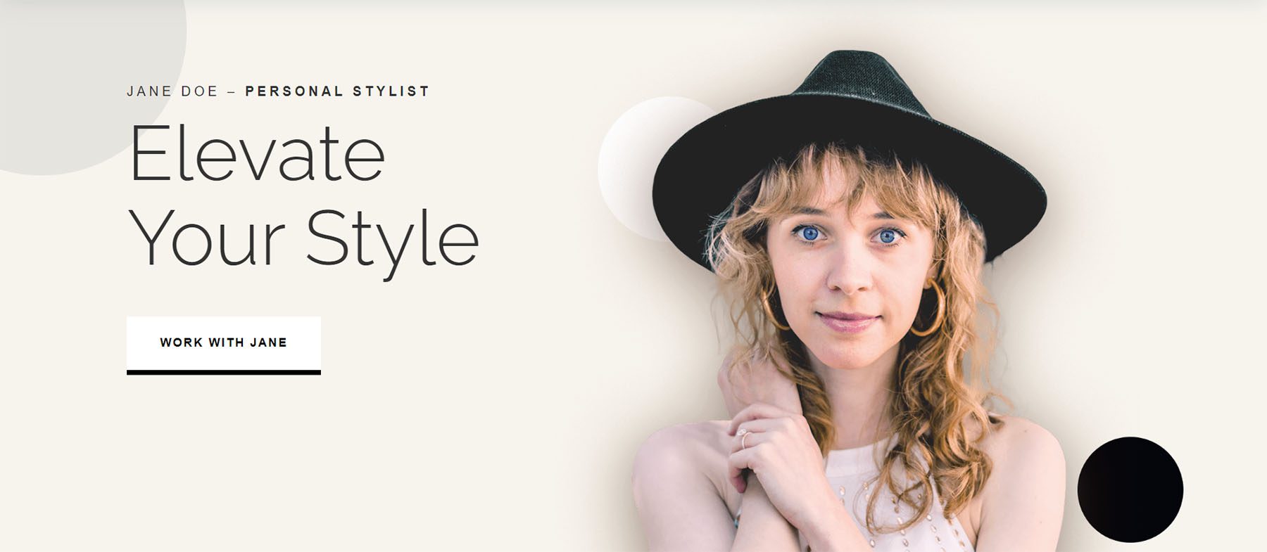 A call to action example with Divi Personal Stylist