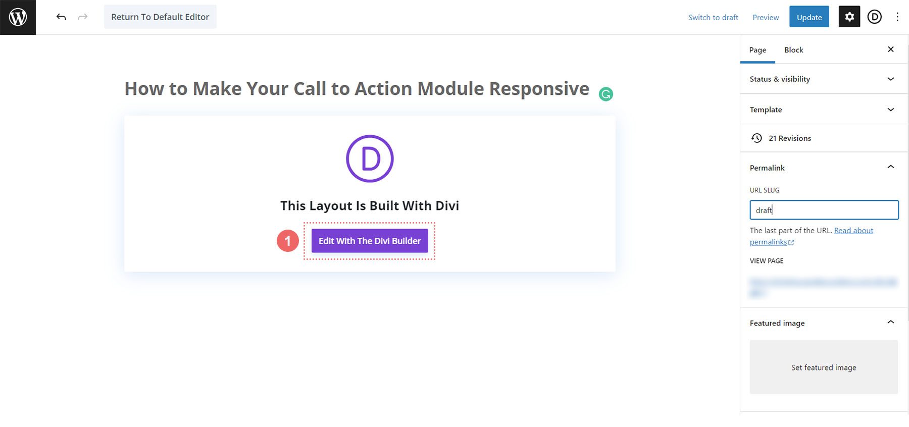 Edit with the Divi Builder