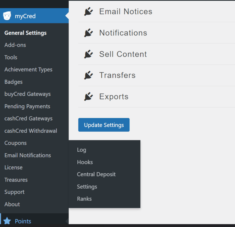 plugin settings