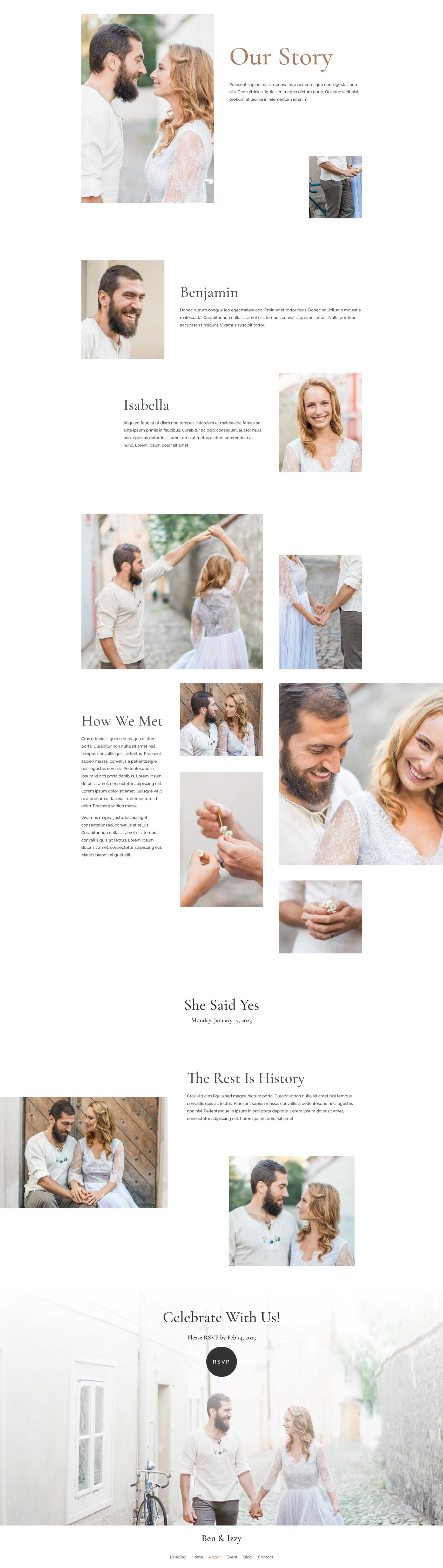 Wedding Invitation Layout Pack for Divi