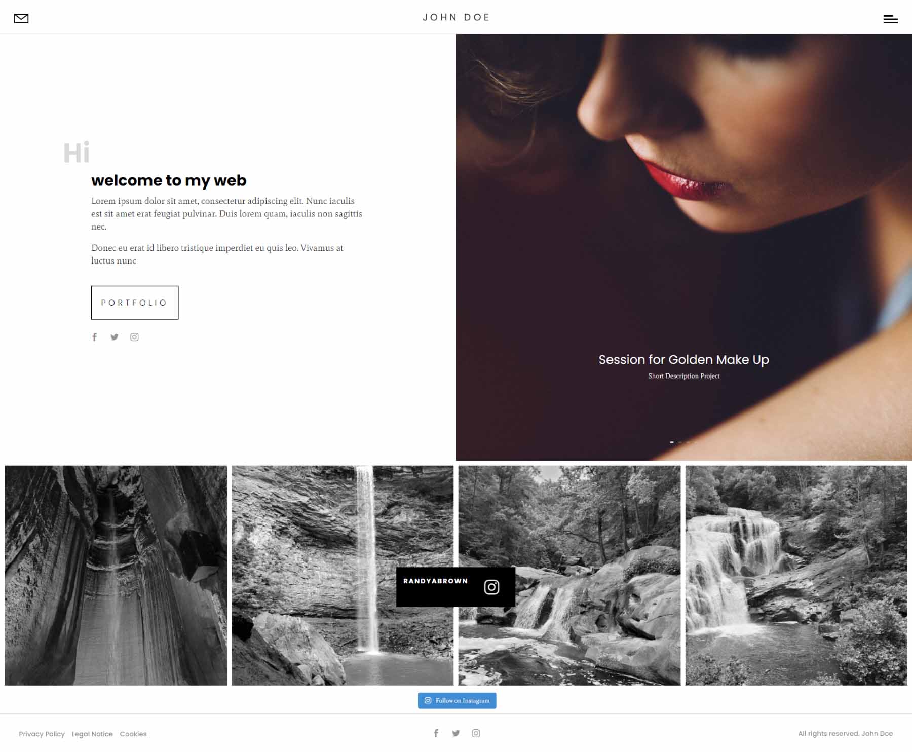 Divi Photography Portfolio- Home Pages