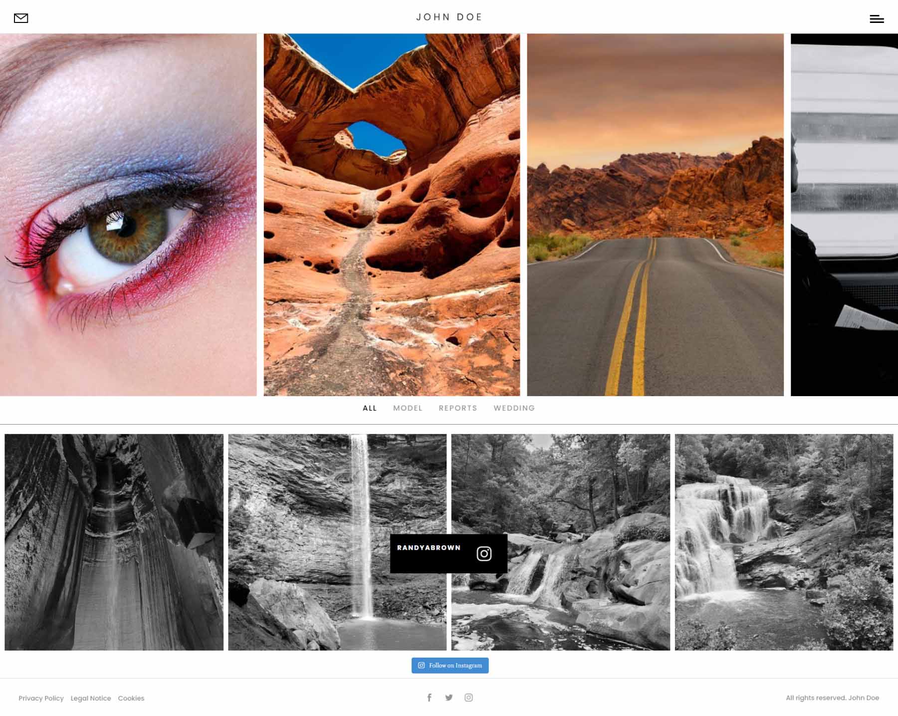 Divi Photography Portfolio- Home Pages