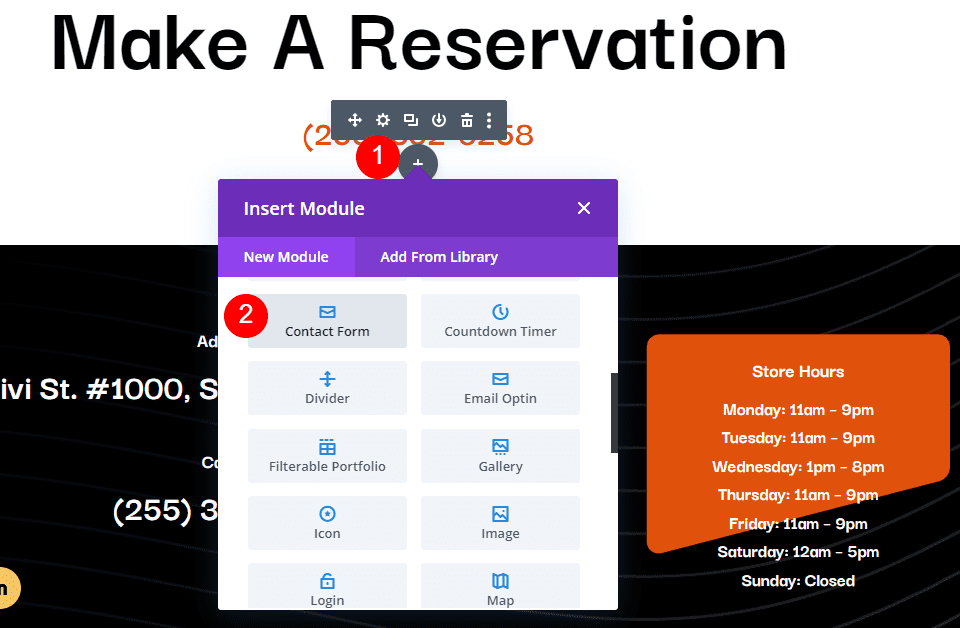 Restaurant Reservation Message Pattern Example