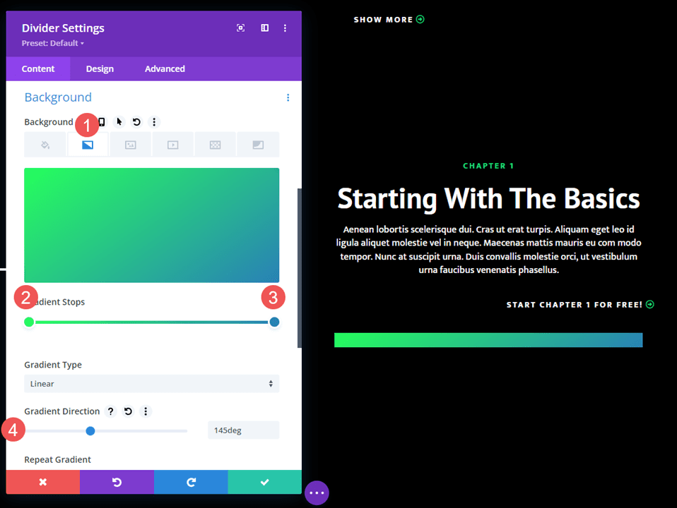 Gradient Divider Example Two