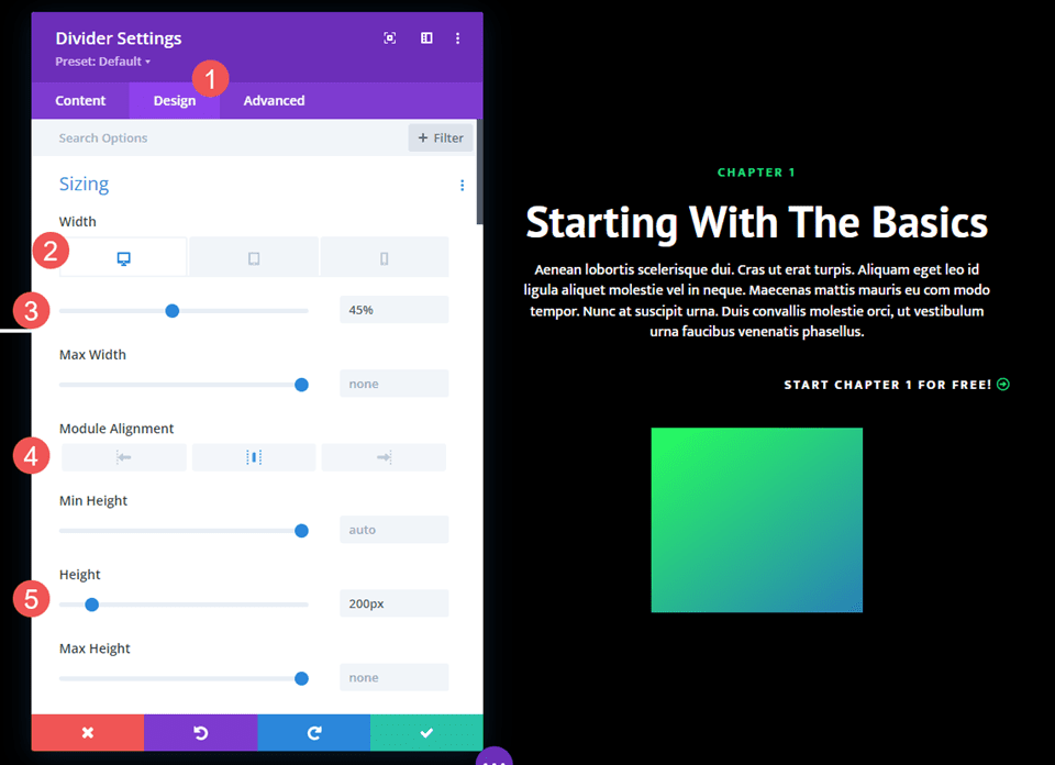 Gradient Divider Example Two