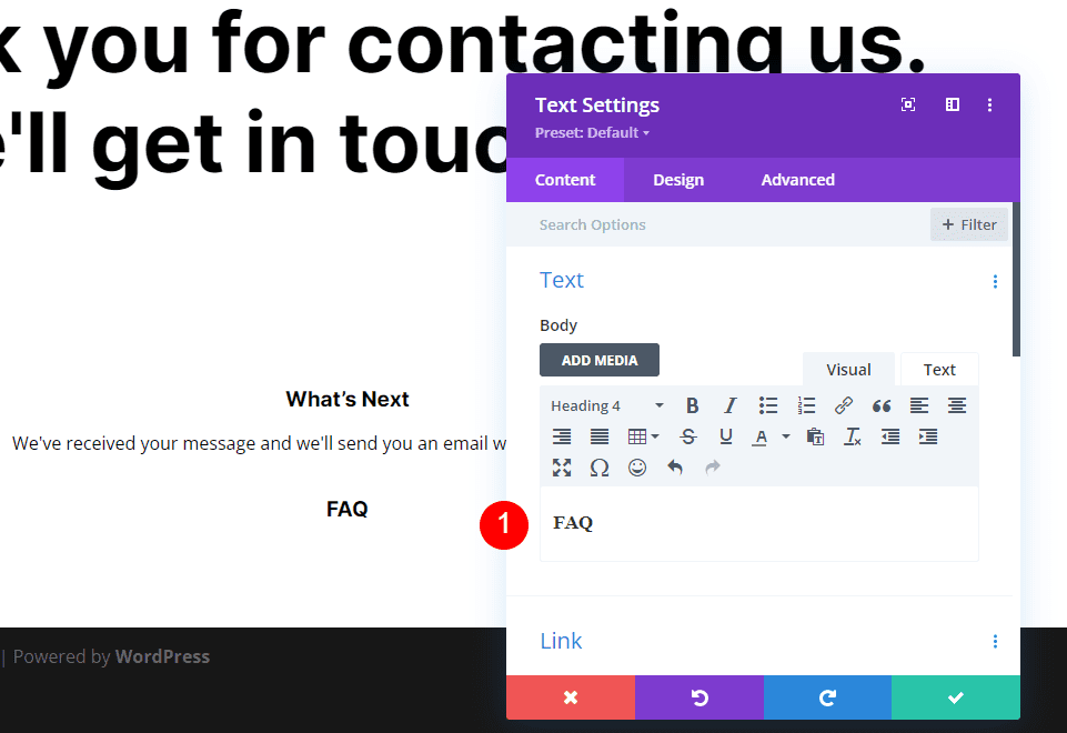 Create a Page with a Custom Message