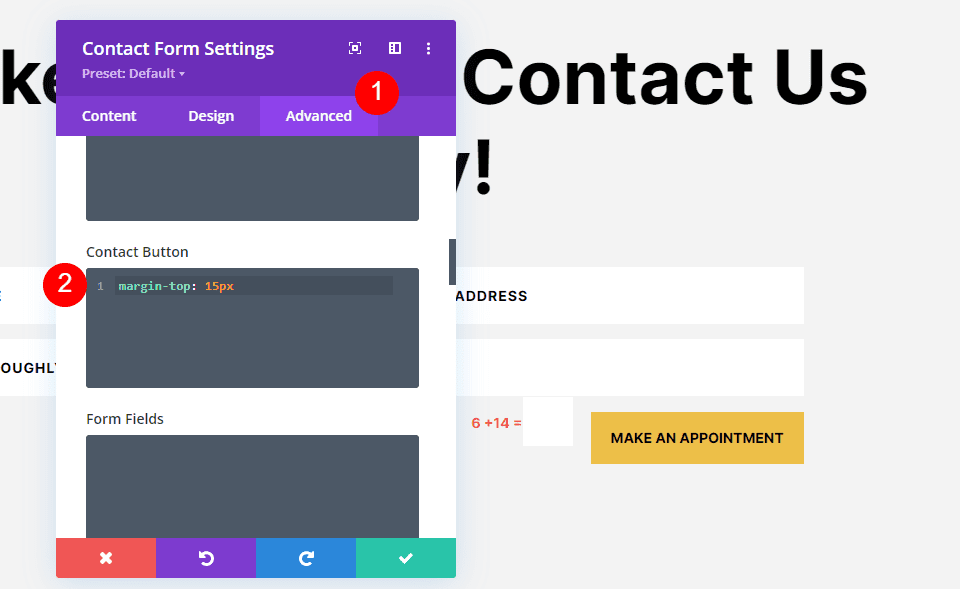 Minimum Length for Contact Form Fields Example