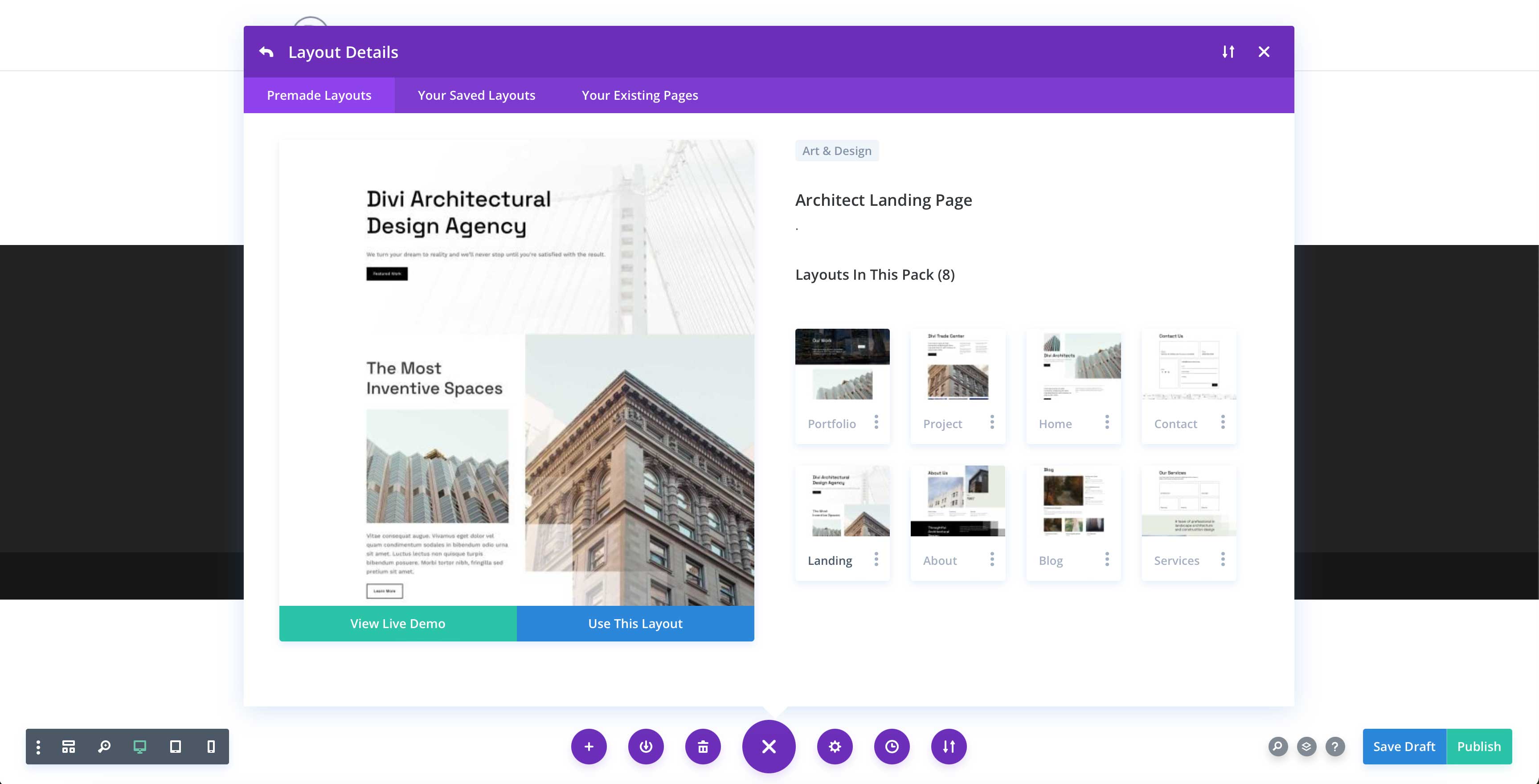 Architect Layout Pack for Divi