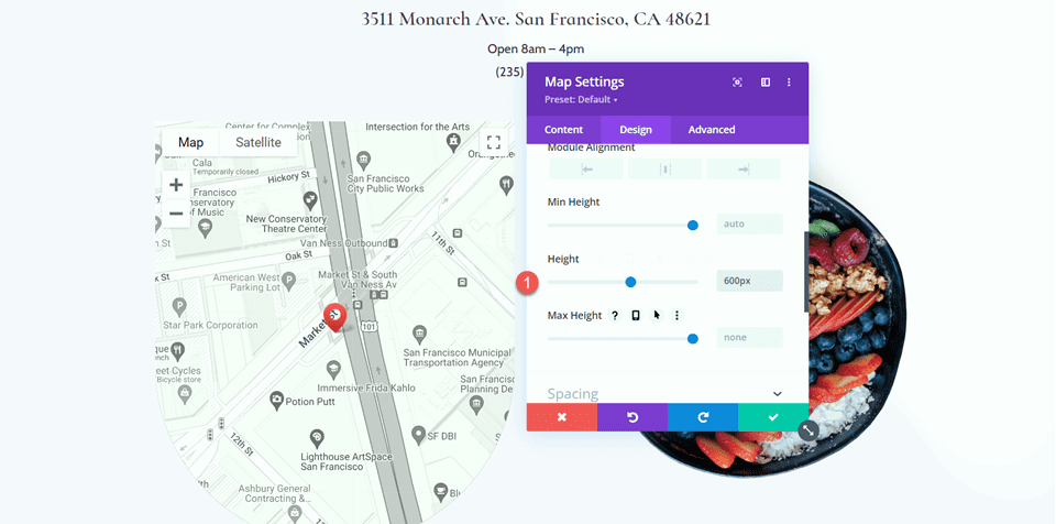 Divi Enlarge Map On Scroll With Scroll Effects Layout 2 Height