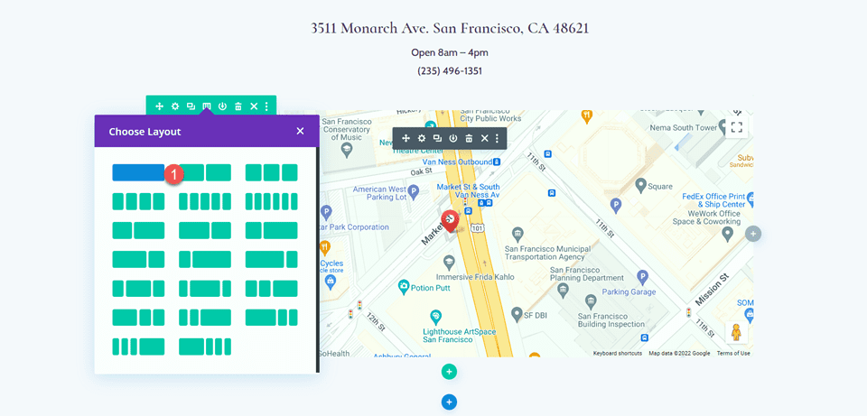 Divi Enlarge Map On Scroll With Scroll Effects Layout 2 Row