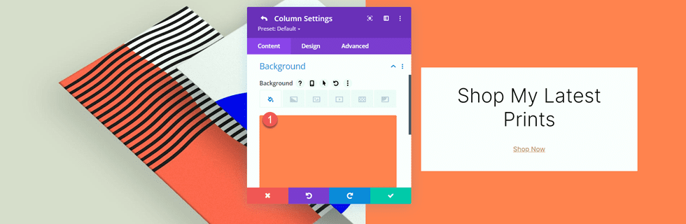 Divi Matching Portfolio and Projects Column 2 Background