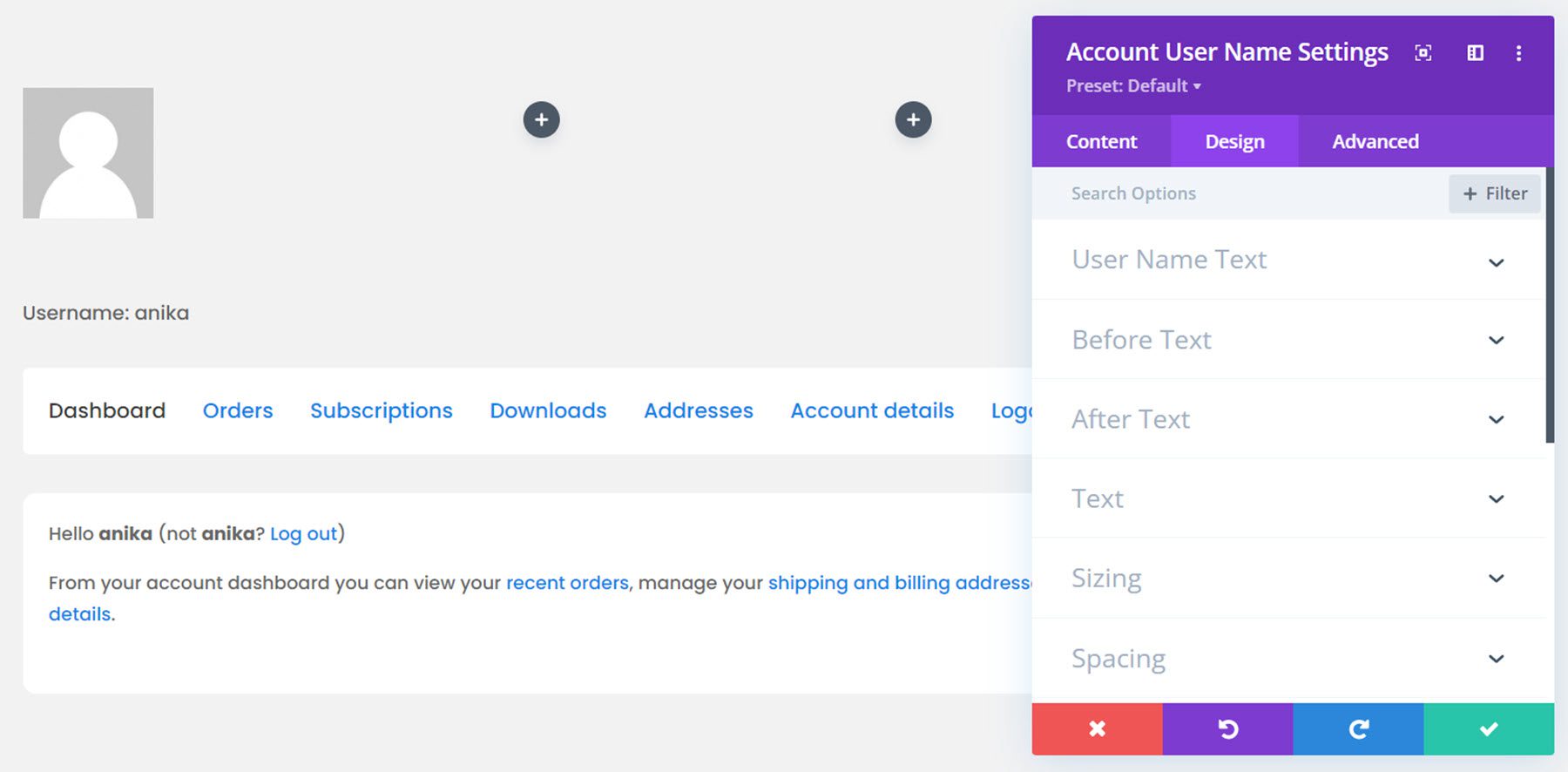 Divi Plugin Highlight Divi Shop Builder Account Username