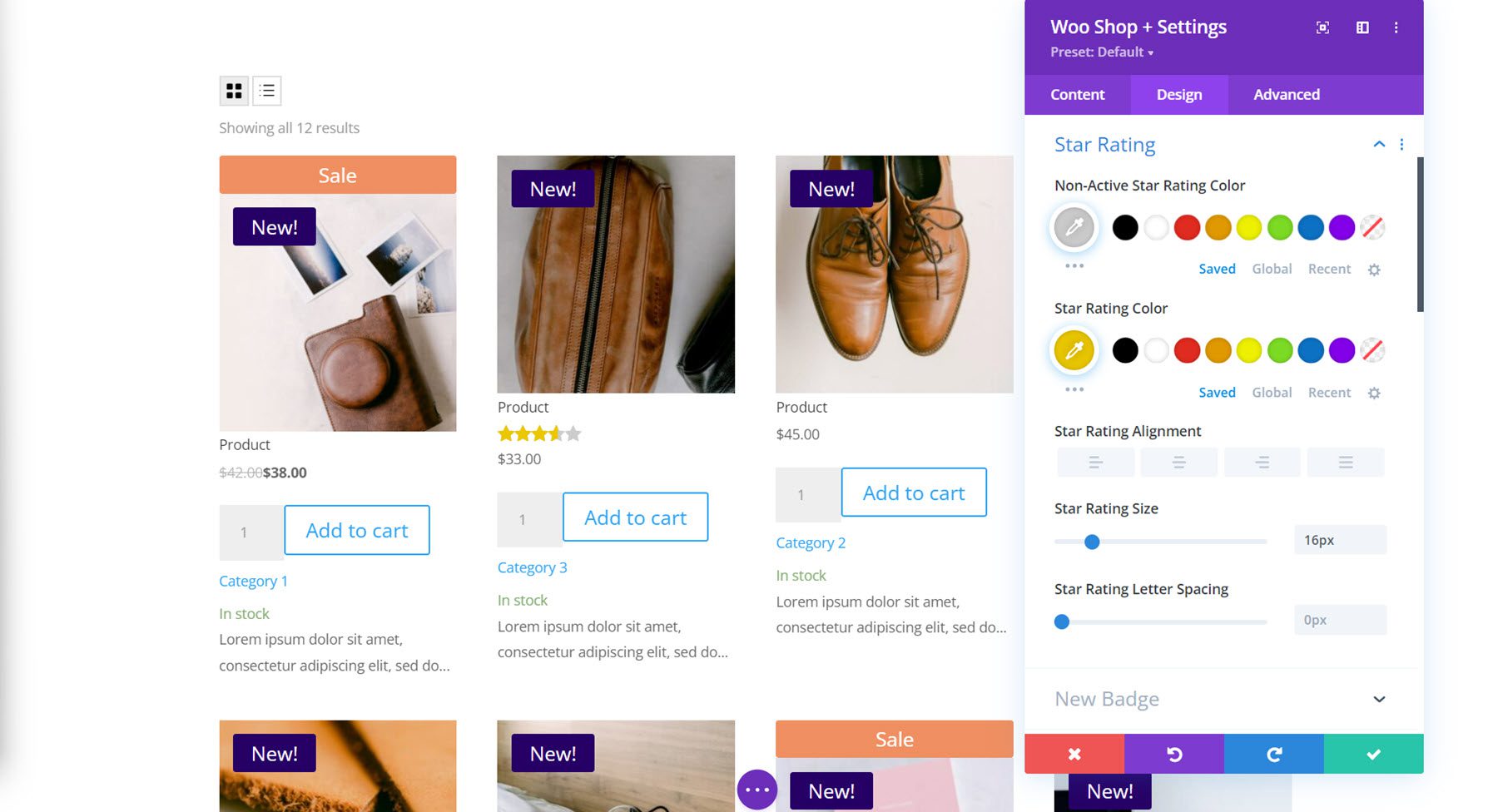 Divi Plugin Highlight Divi Shop Builder Star Rating