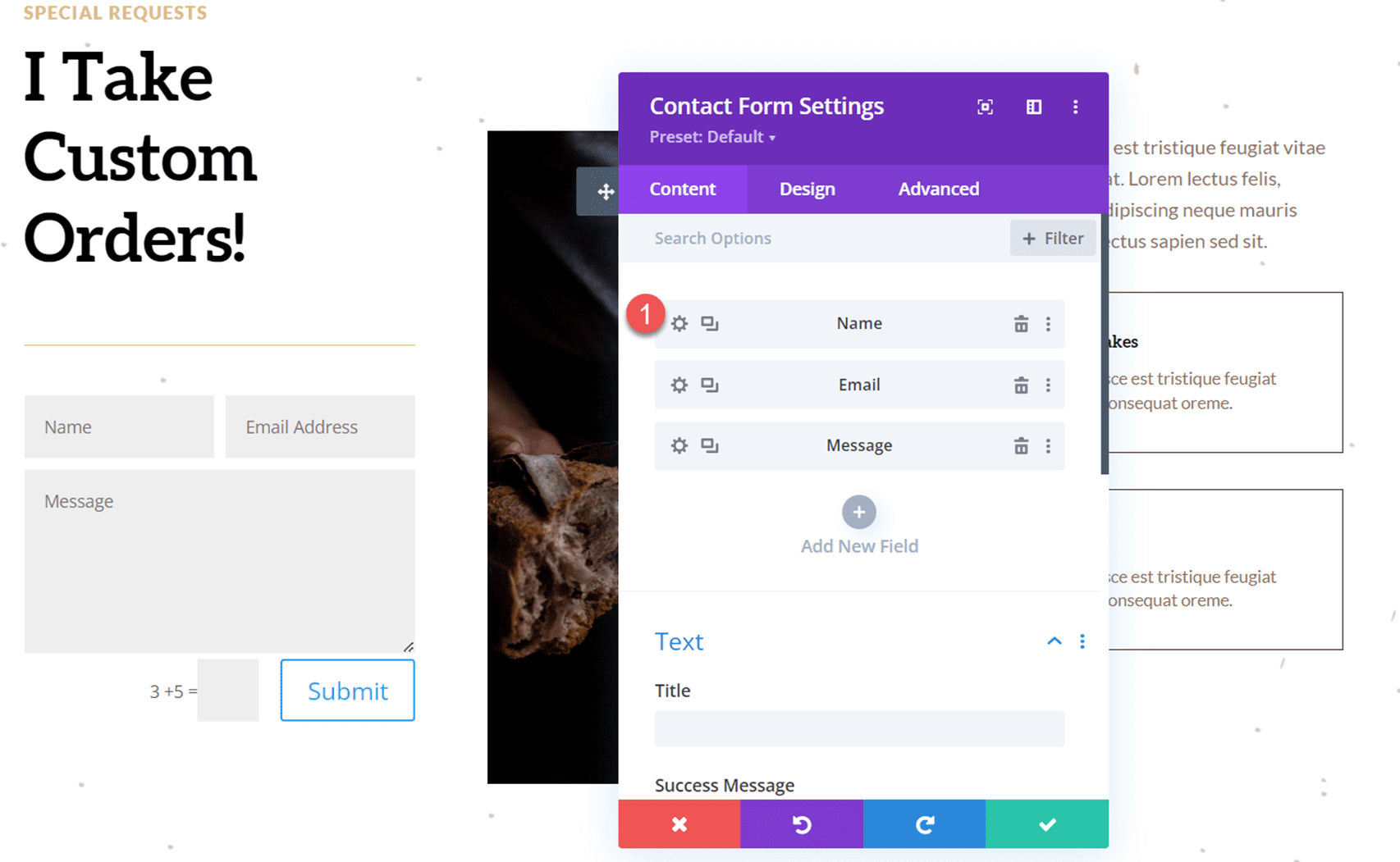 Divi Reveal Options Form Dropdown Contact Modify Field