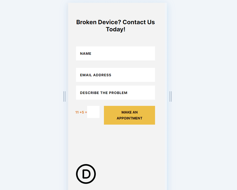 Phone Minimum Length for Contact Form Fields Example