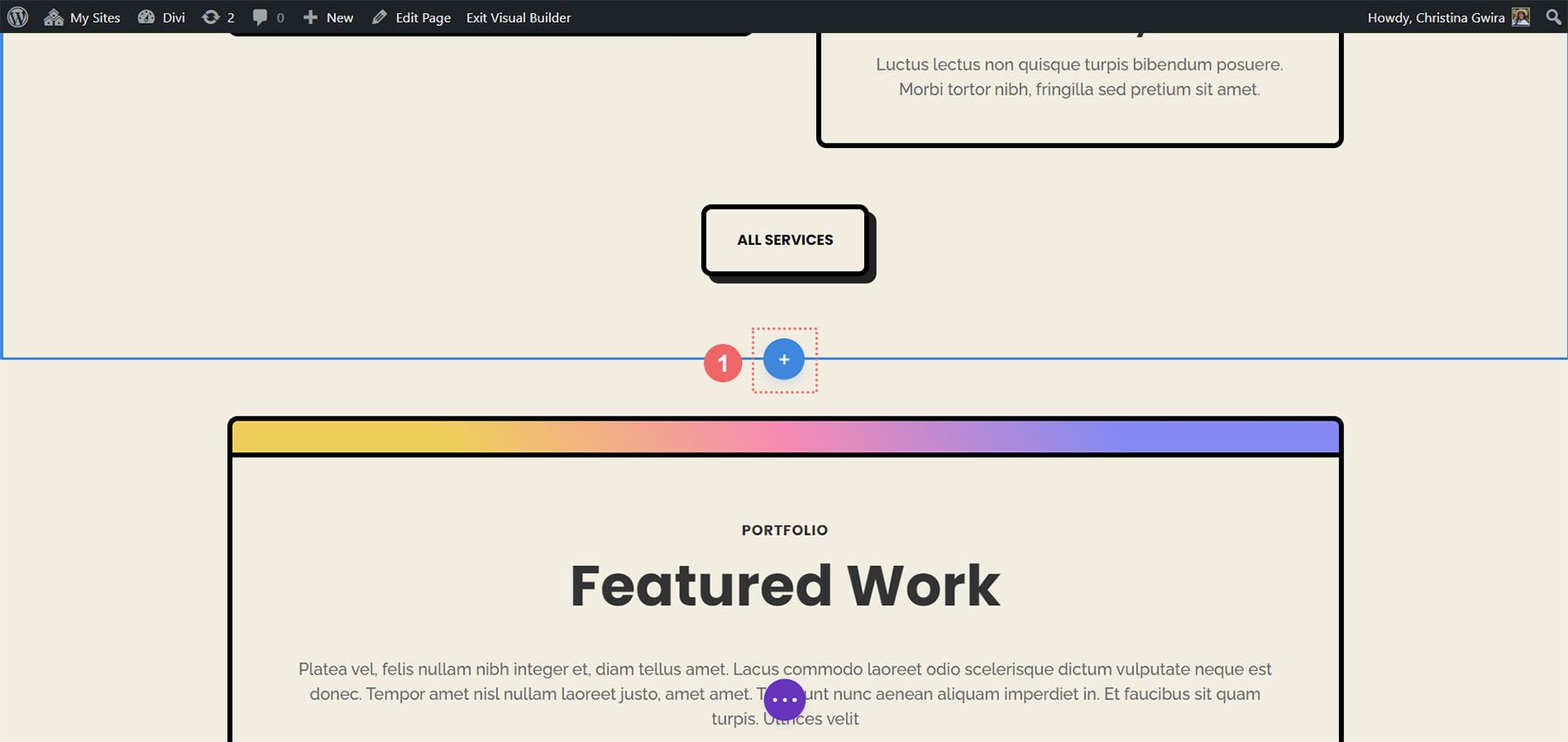 Add new section for sticky call to action module