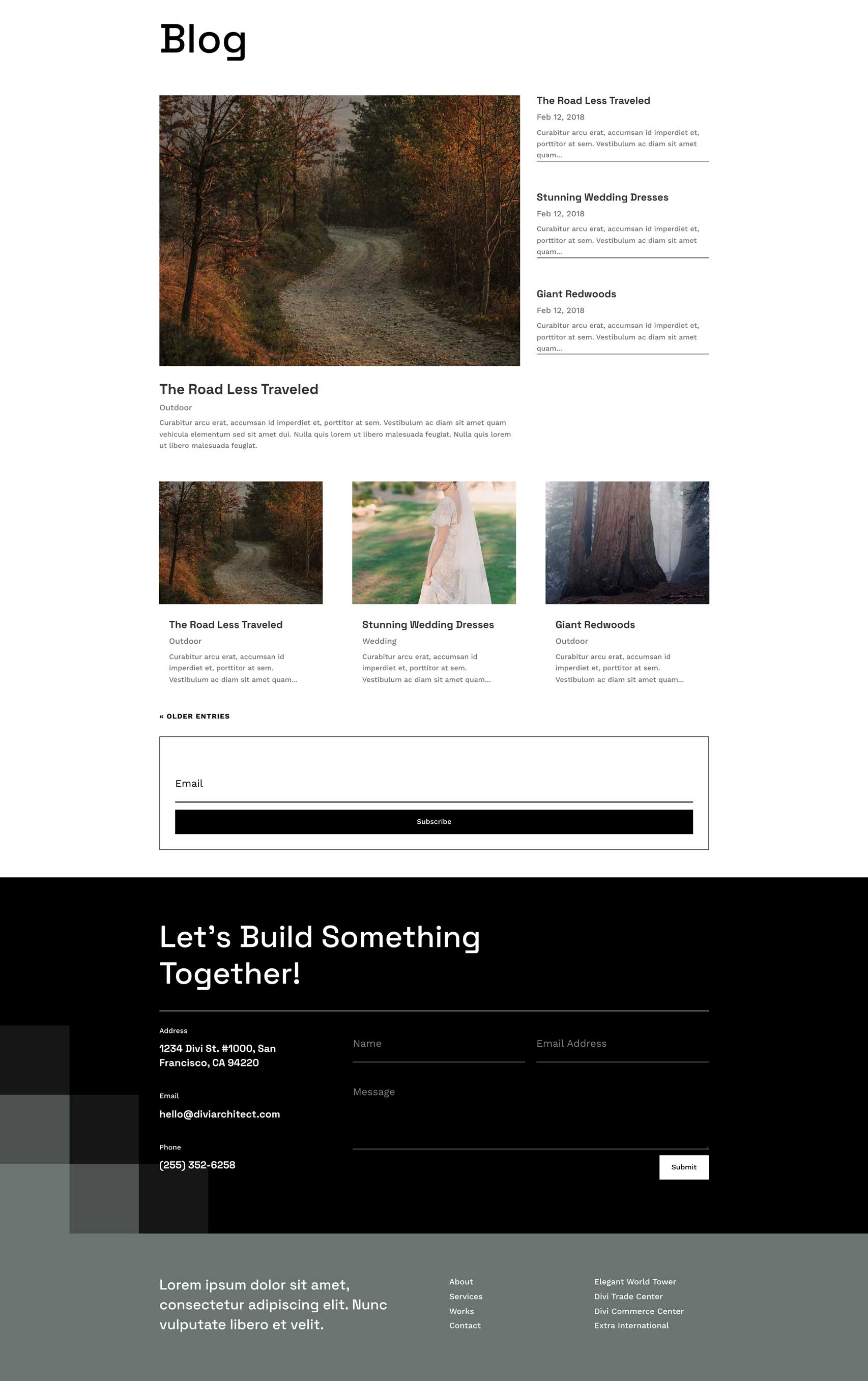 Architect Layout Pack for Divi