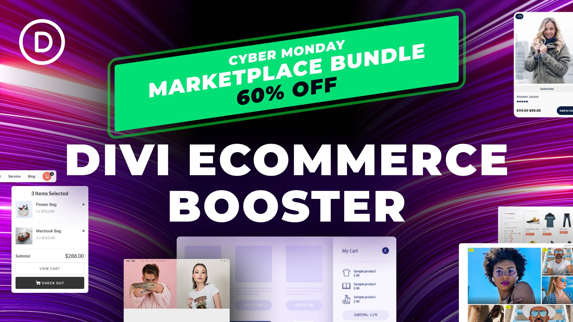 Introducing the NEW Divi Cyber Monday Ecommerce Booster Bundle