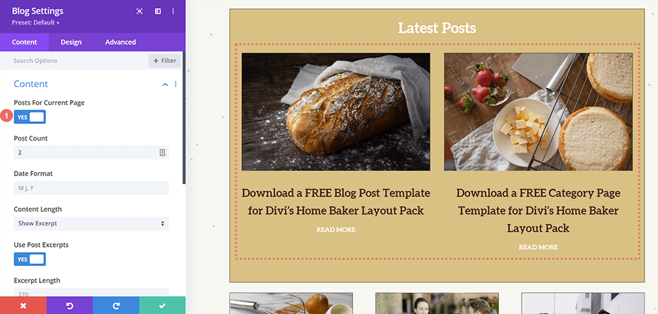 posts-for-current-page Download a FREE Category Page Template for Divi’s Home Baker Layout Pack