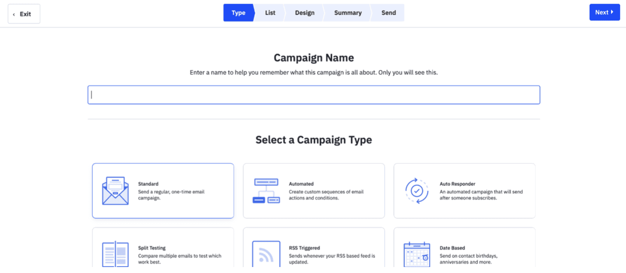 ActiveCampaign Email Types