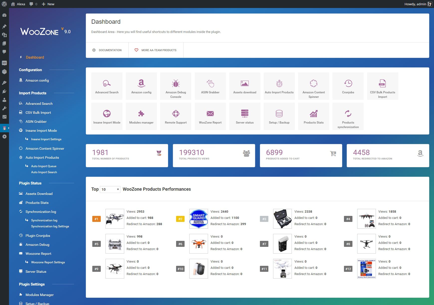 WooZone Dashboard