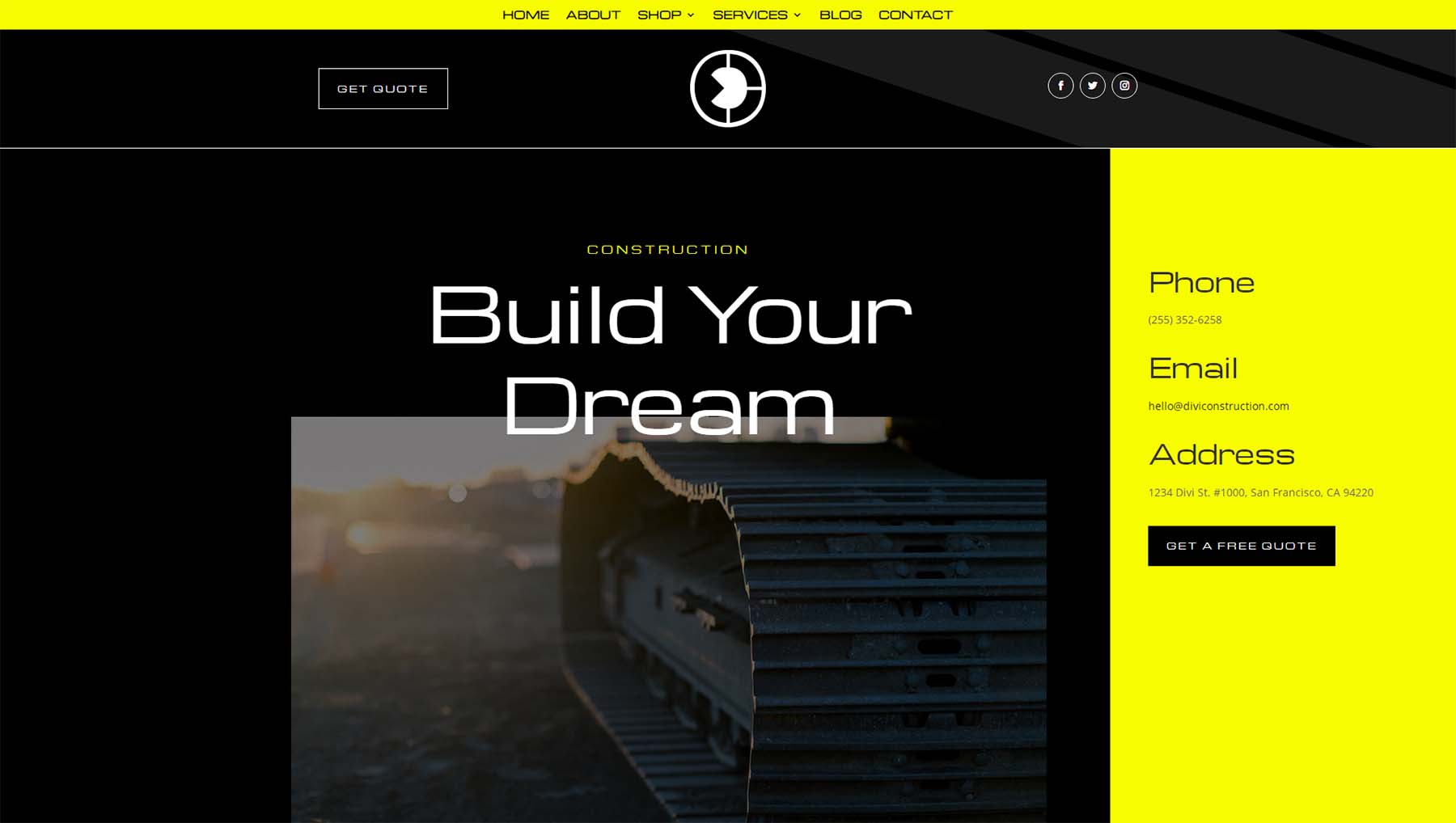 Divi Construction Layout Pack Header Design