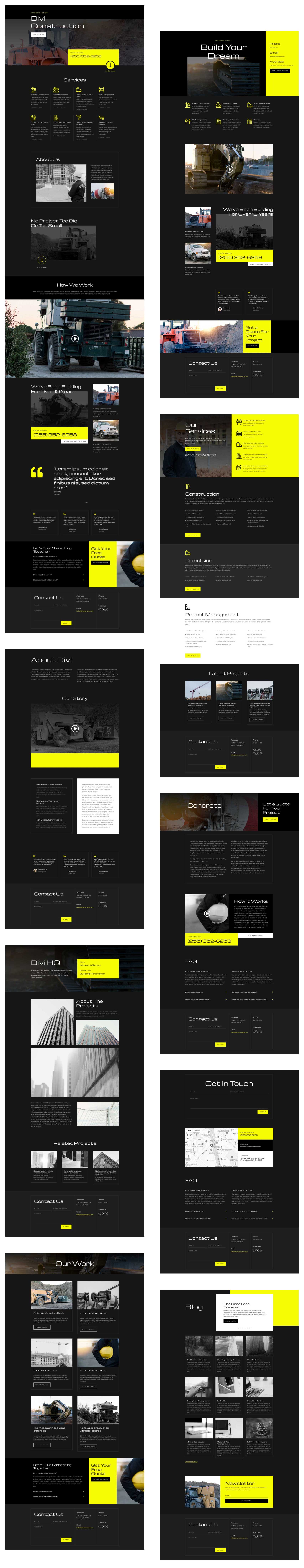 Construction layout pack for Divi