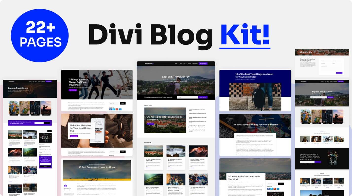 کیت کامل وبلاگ Divi!