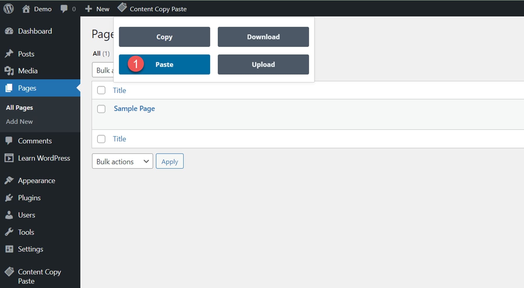 Divi Plugin Highlight Divi/Gutenberg/Woo Cross-Domain Content Copy Paste System (CCPS) Paste Pages