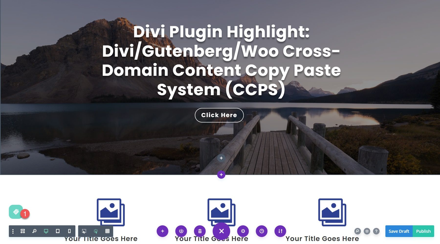 Divi Plugin Highlight Divi/Gutenberg/Woo Content Cross-domain Copy Paste System (CCPS) Visual Builder 1