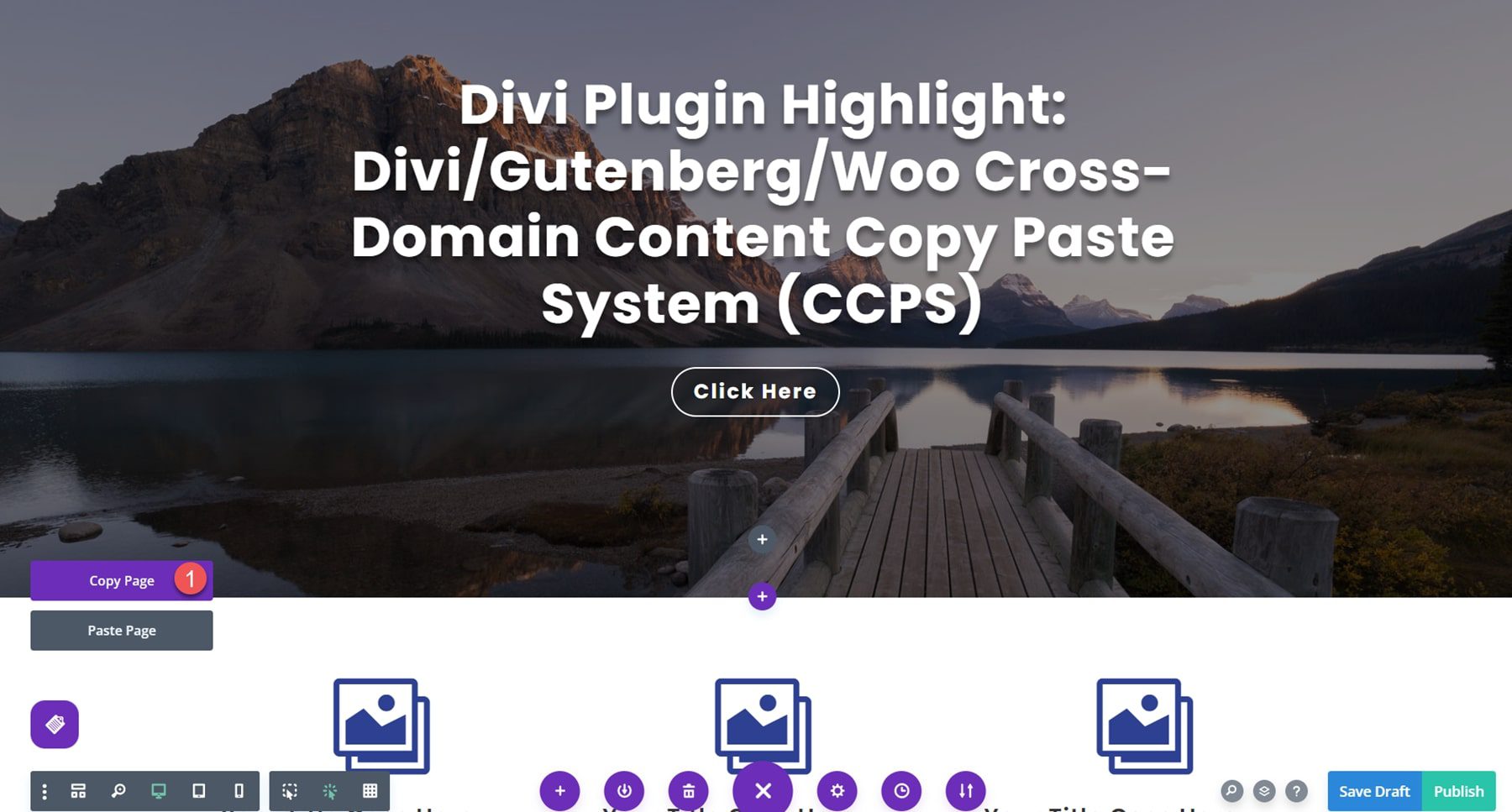 Divi Plugin Highlight Divi/Gutenberg/Woo Content Copy Paste System (CCPS) Visual Builder Copy