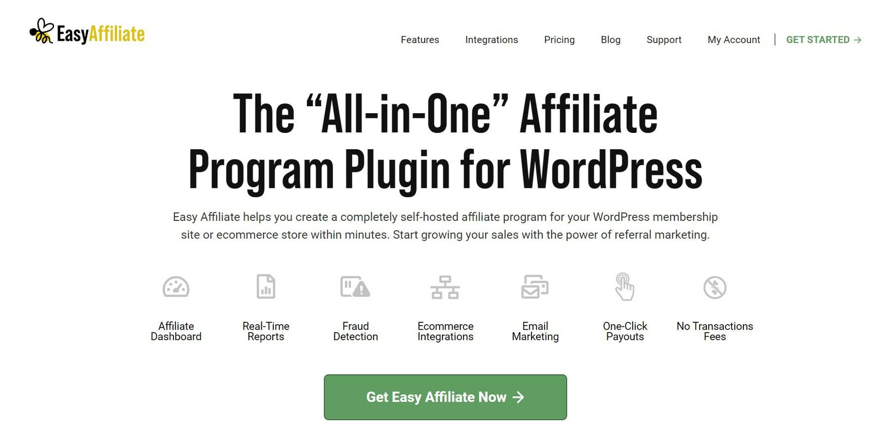 EasyAffiliate Homepage Jan. 2023