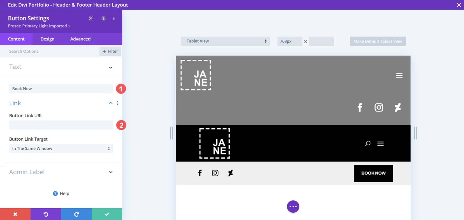 Download a FREE Header & Footer for Divi's Portfolio Layout Pack