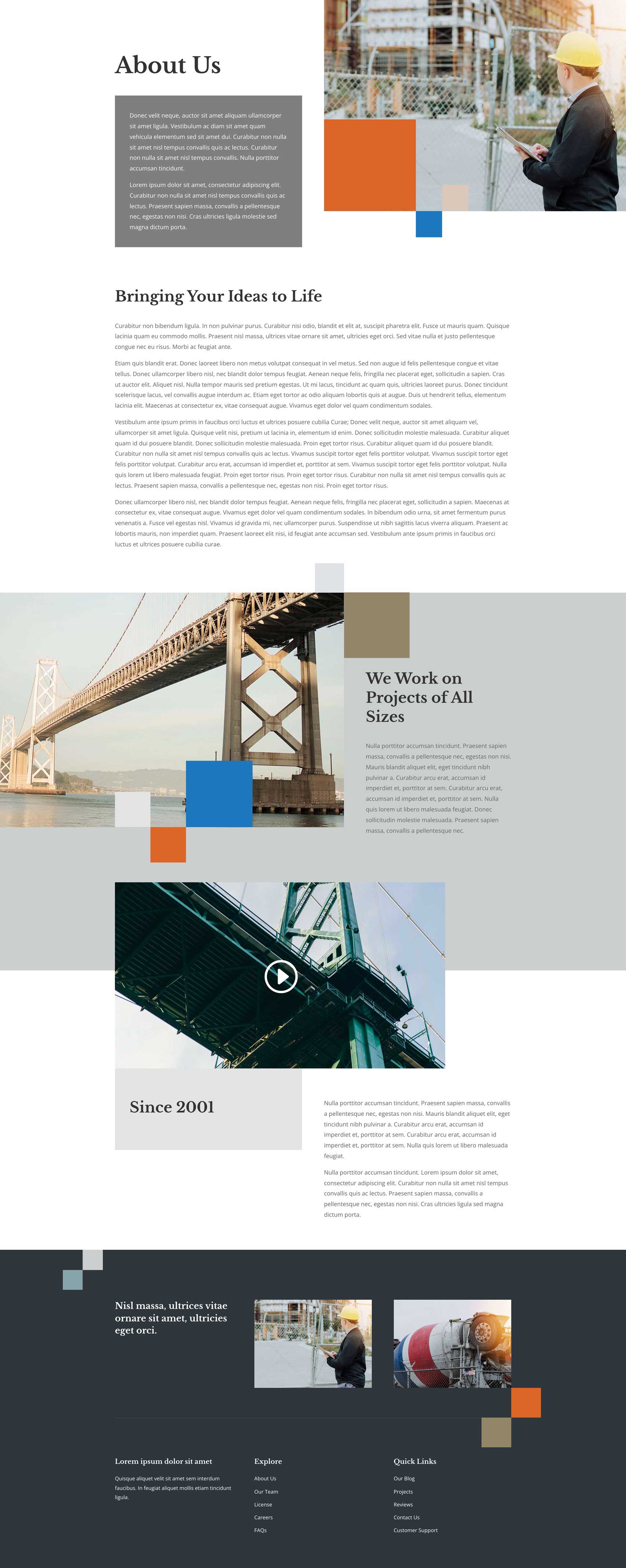 Civil Engineering Firm Layout Pack for Divi