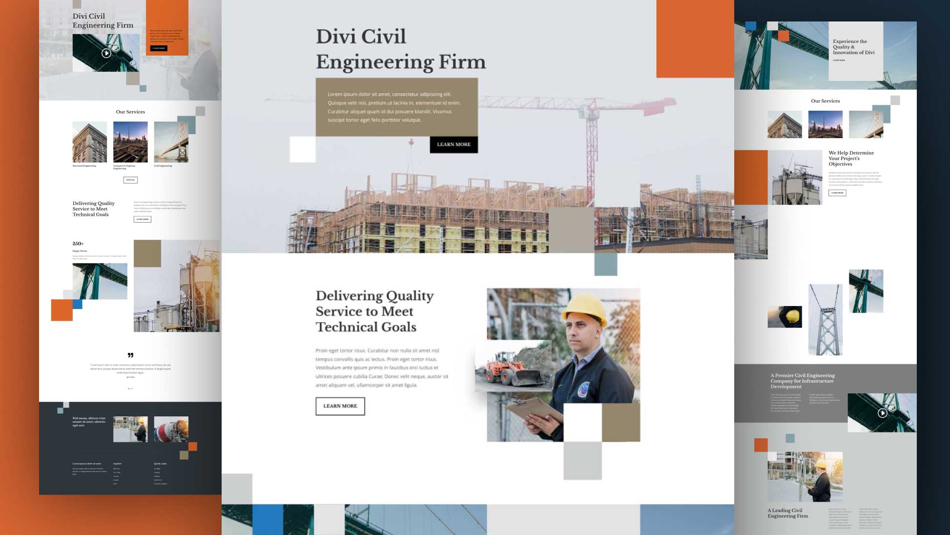 Get a Free Civil Engineering Firm Layout Pack for Divi