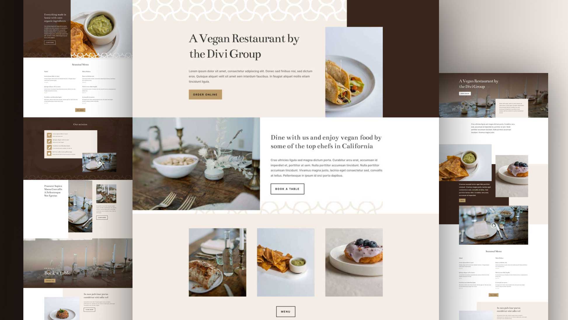 Get a Free Vegan Restaurant Layout Pack for Divi