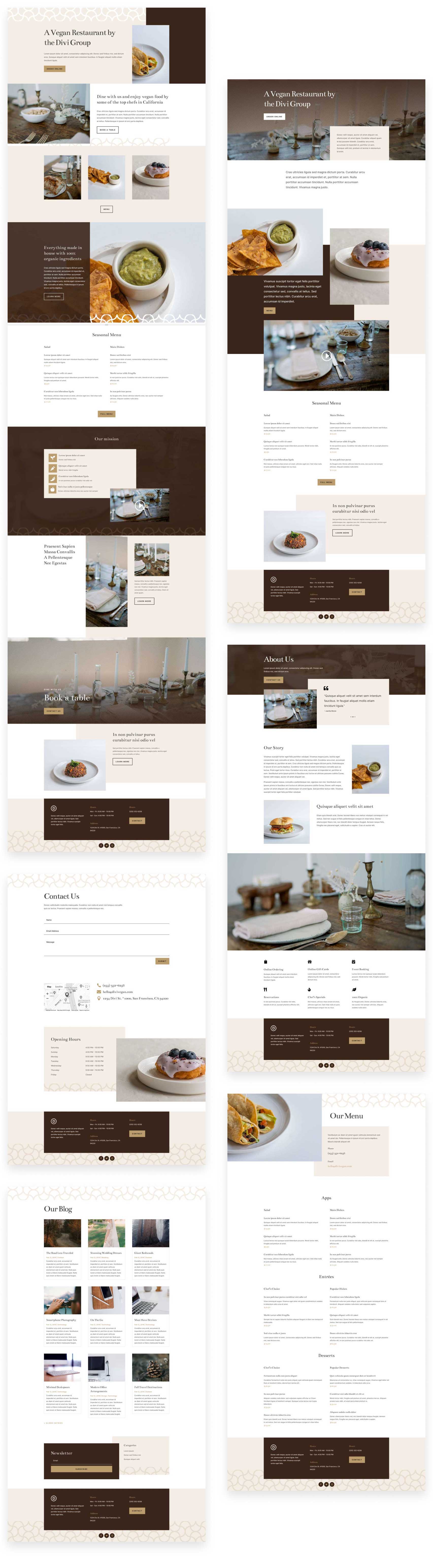 Vegan Restaurant layout pack