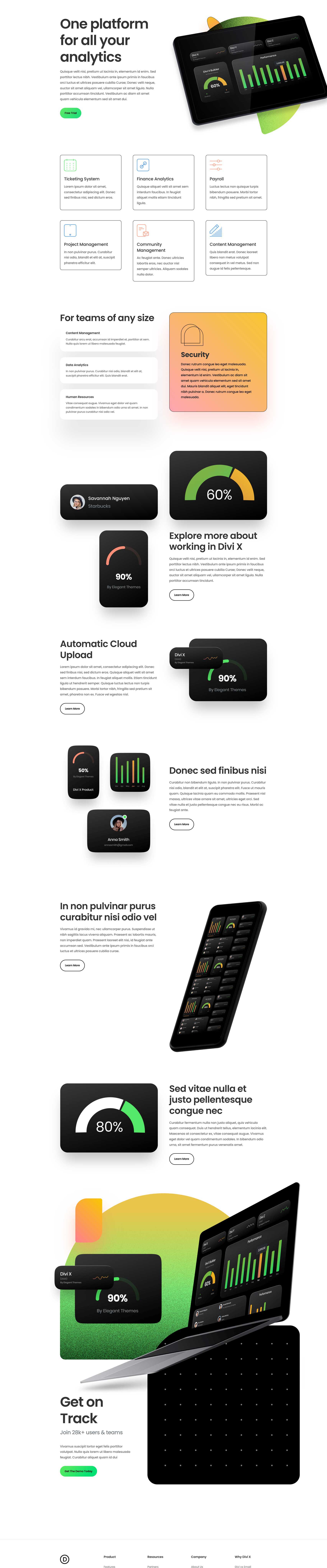 Saas Product Layout Pack for Divi