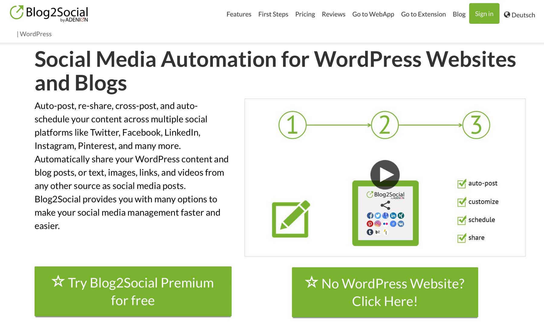 อัปเดตเว็บไซต์ด้วย 32 WordPress Plugins ที่ดีที่สุดในปี 2025 48 Blog2Social