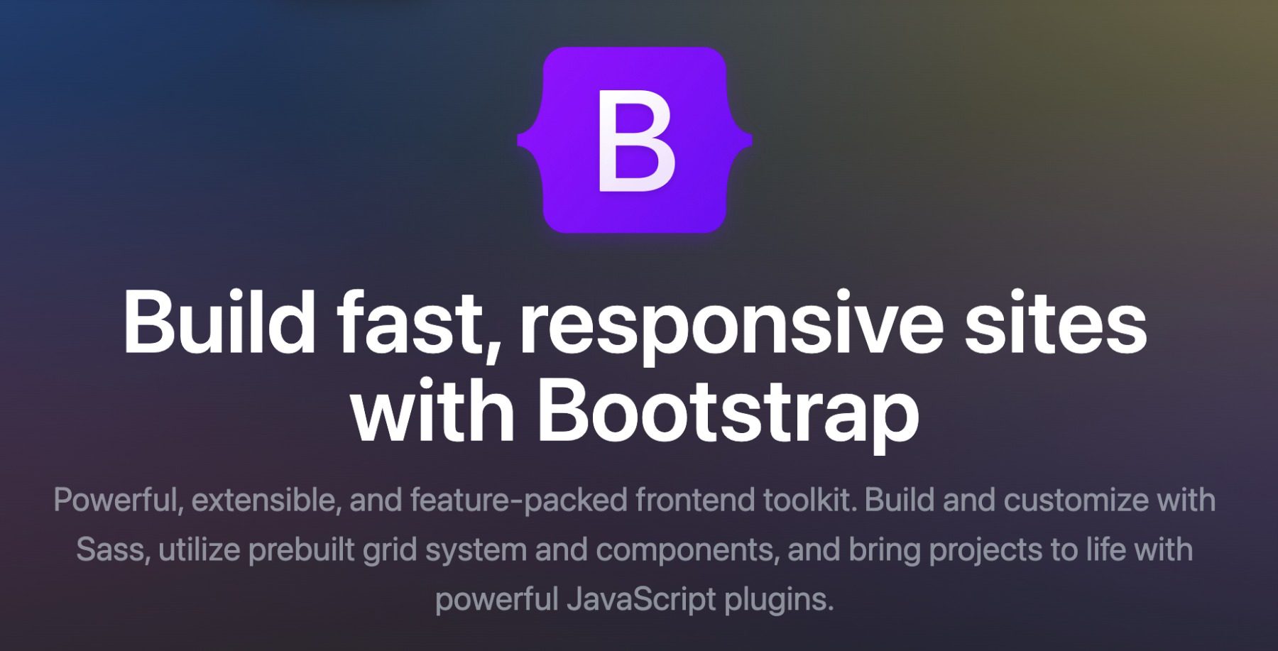 The Bootstrap homepage