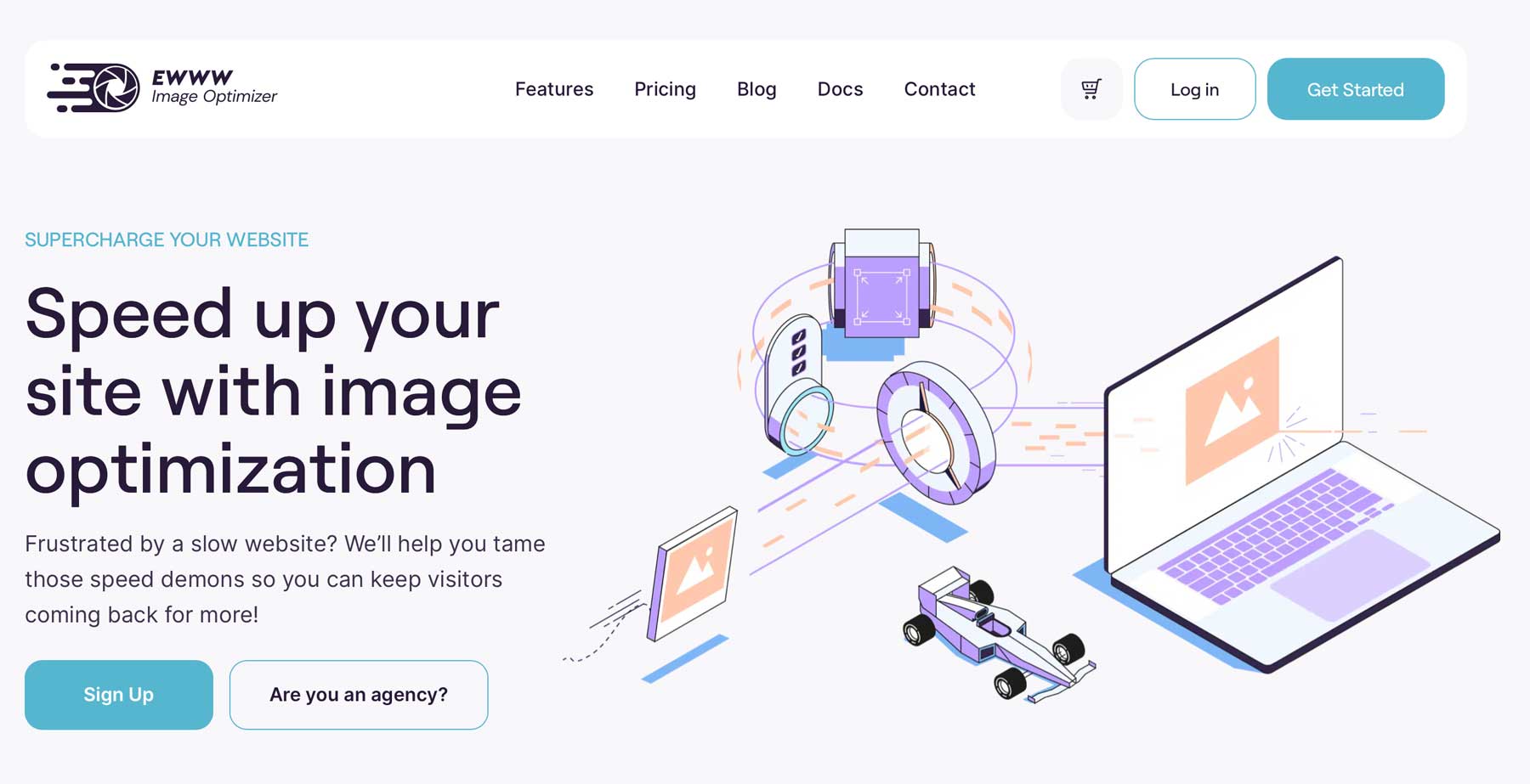 อัปเดตเว็บไซต์ด้วย 32 WordPress Plugins ที่ดีที่สุดในปี 2025 9 EWWW Image Optimizer plugin homepage
