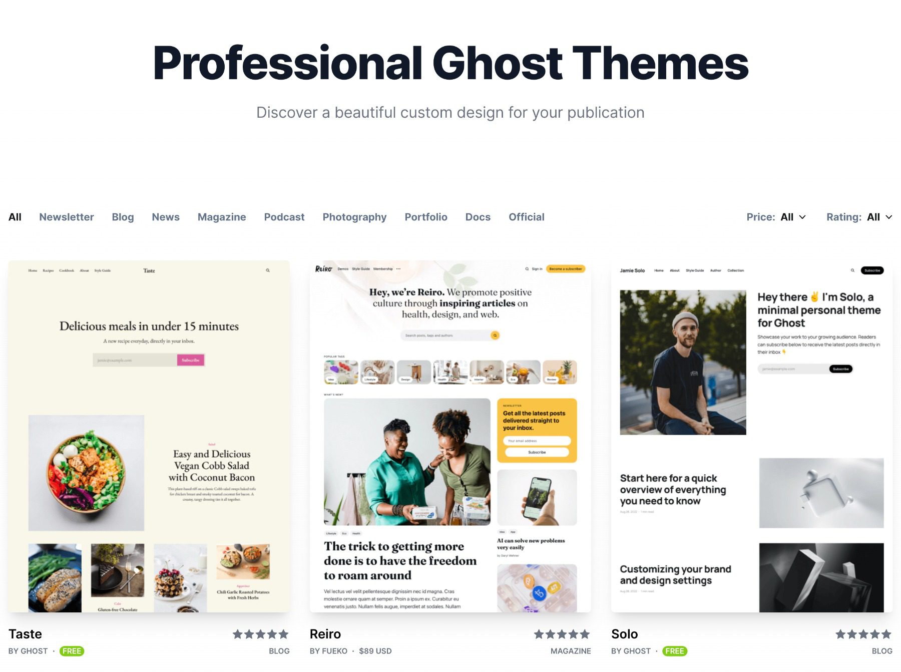 ghost theme repository