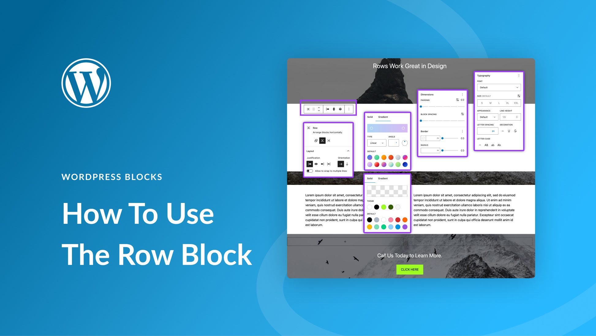 How to Use the WordPress Row Block