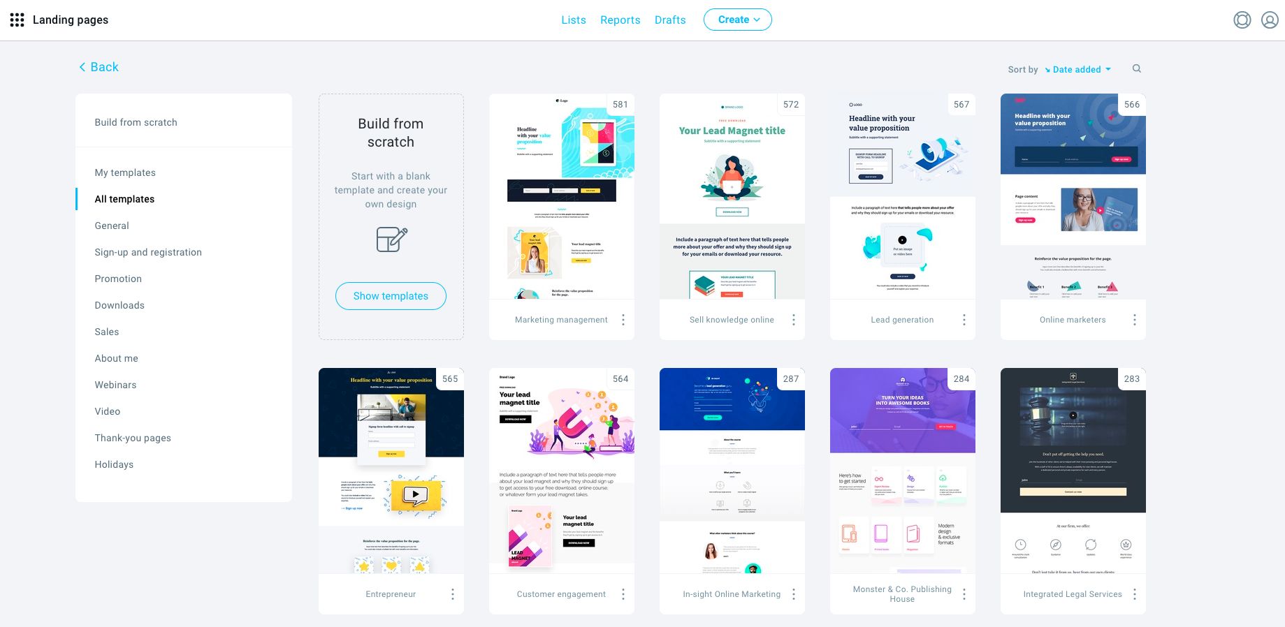 Landing Page Templates for GetResponse