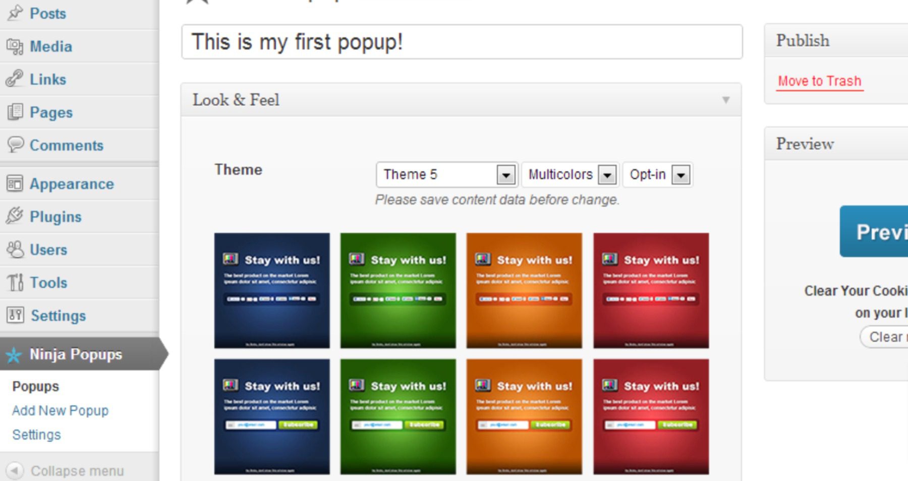 The Ninja Popups theme library.