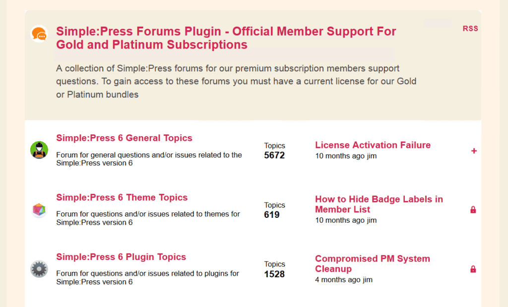 SimplePress Clean and Advanced Forums